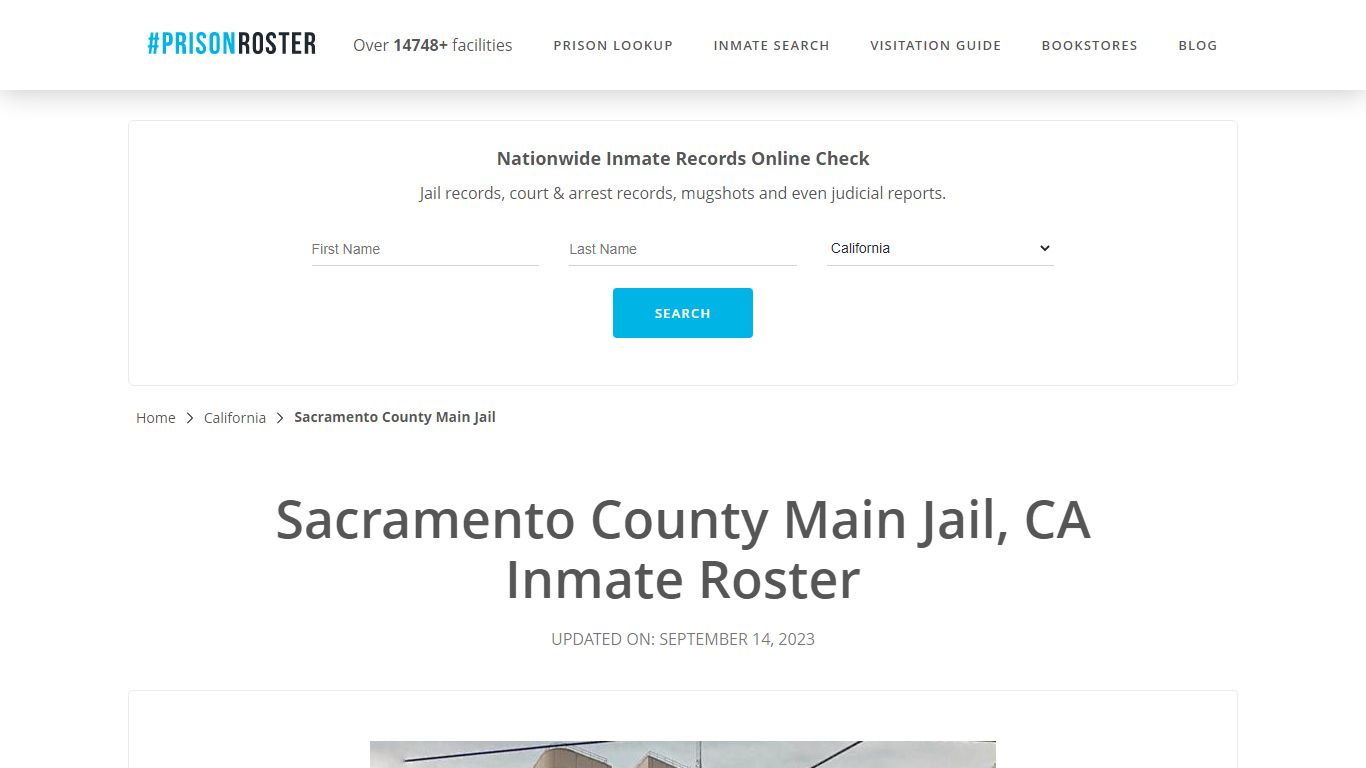 Sacramento County Main Jail, CA Inmate Roster - Prisonroster